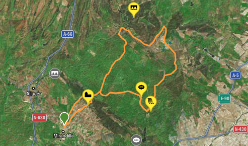 Ruta circular Mirandilla-Cornalvo-Cuatro Caños